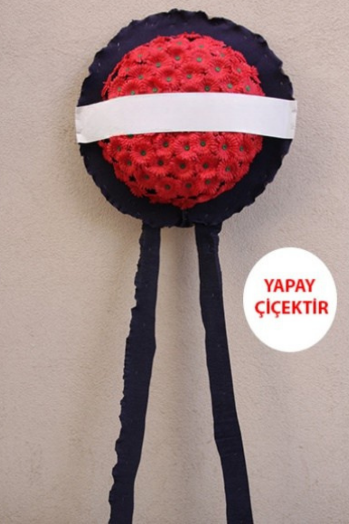 Kırmızı Yapay Cenaze Çelengi