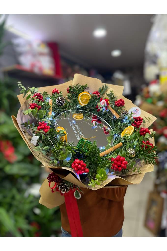 Aynalı Yılbaşı Kokina Buketi