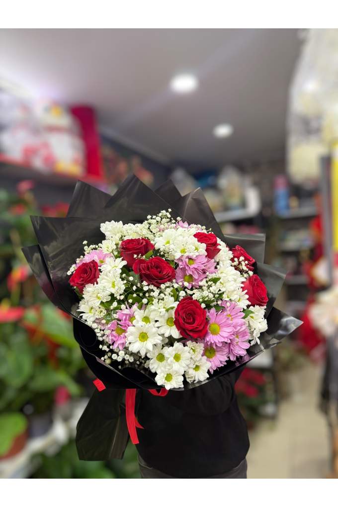 7 Adet Güllü Kasımpatılı Buket