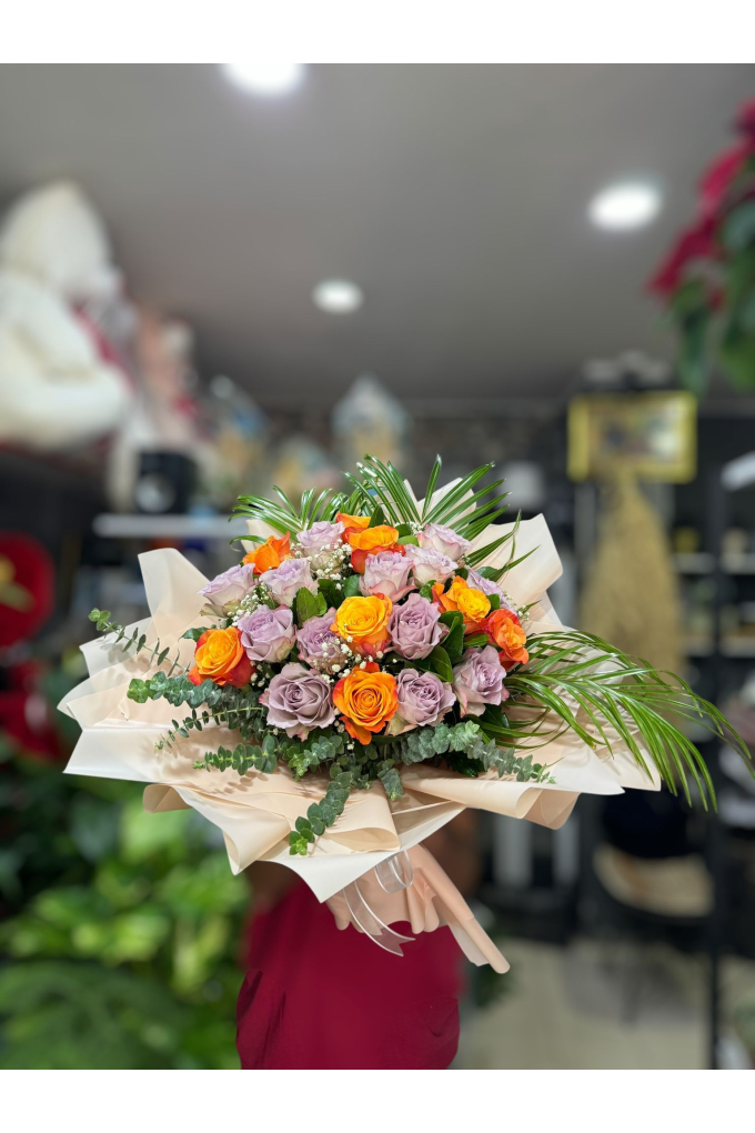 21 Adet İthal Gül Buketi