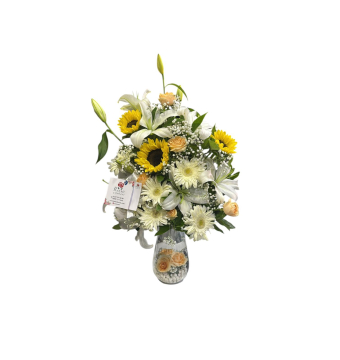 Cam Vazo İçerisinde Dev Aranjman