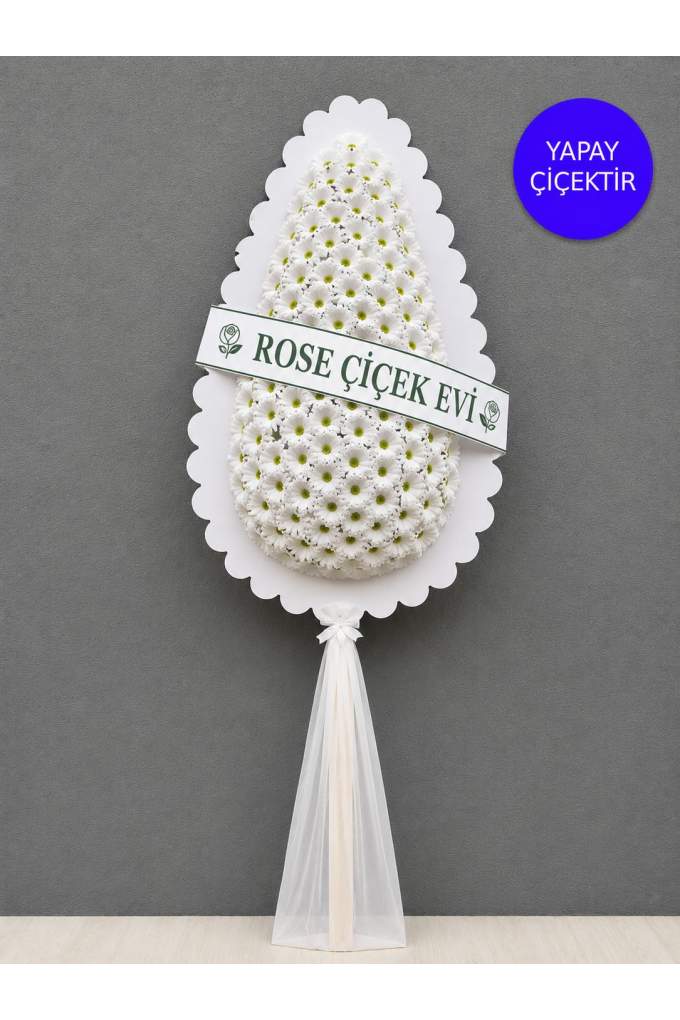 Yapay Beyaz Gerbera Çelenk Yapay Beyaz Gerbera Çelenk