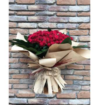 101 Adet Yerli Güllü Söz Buketi