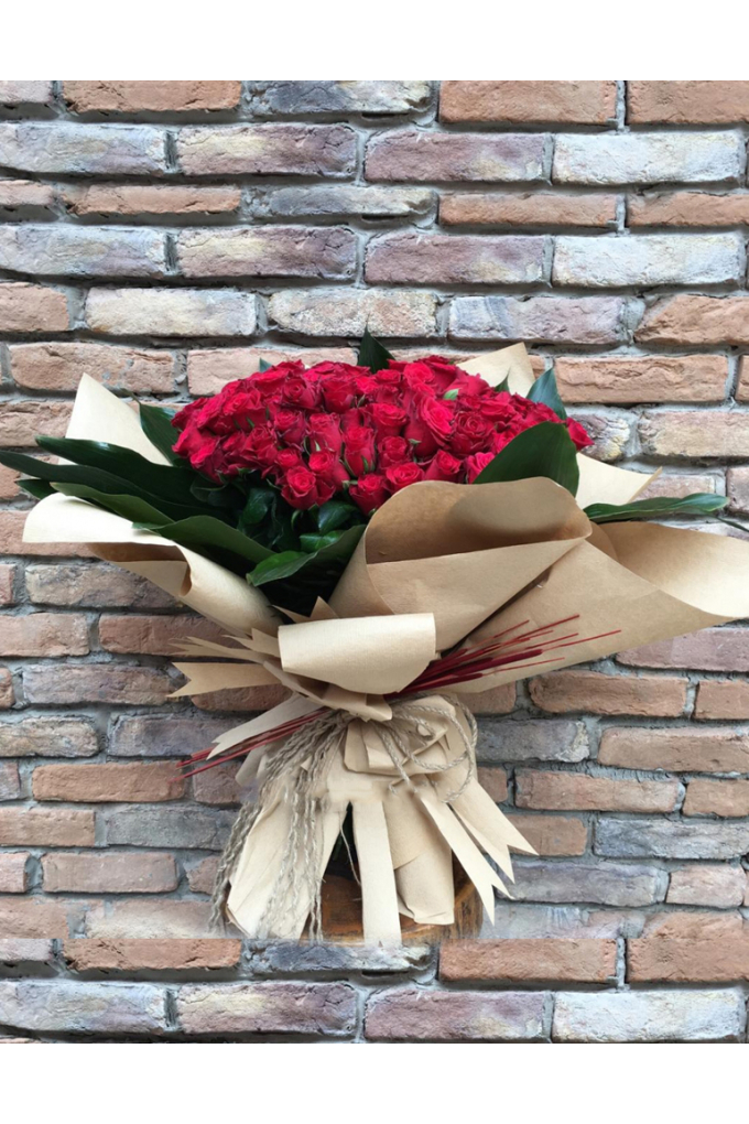 101 Adet Yerli Güllü Söz Buketi