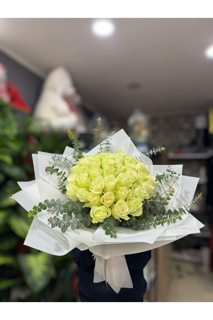 41 Adet Beyaz Athena İthal Gül