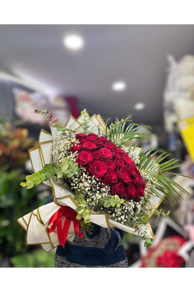 41 Adet Kırmızı Gül Buketi 