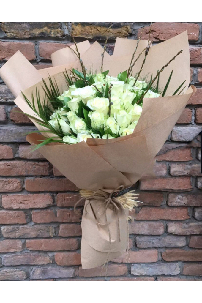 50 Adet İthal Bembeyaz Gül 50 Adet İthal Bembeyaz Gül