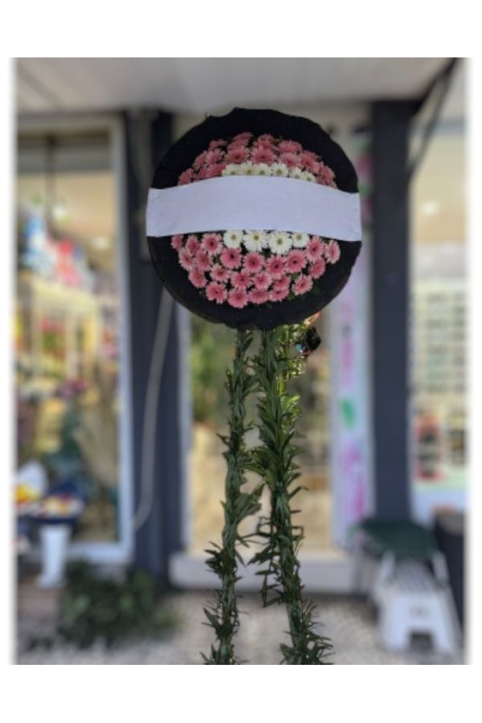 Cenaze Çelenk Pembe Beyaz