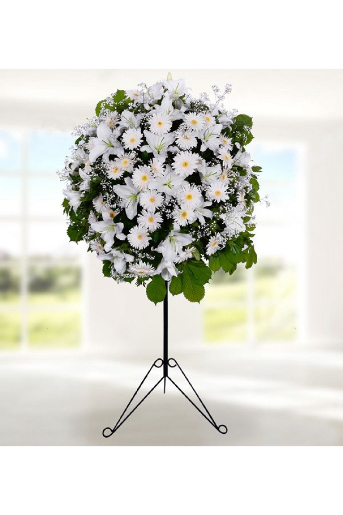 İzmir Ferforje Beyaz Çiçek Aranjmanı İzmir Ferforje Beyaz Çiçek Aranjmanı