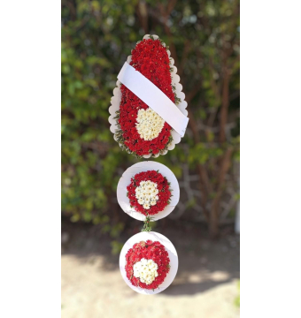 Kat Kat Mutluluk Kırmızı Beyaz Gerberalar