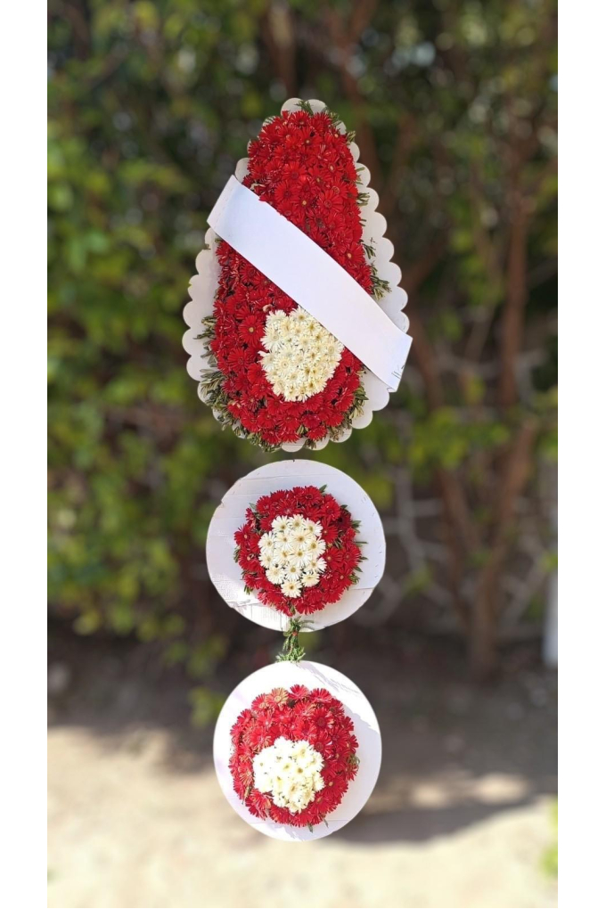 Kat Kat Mutluluk Kırmızı Beyaz Gerberalar Kat Kat Mutluluk Kırmızı Beyaz Gerberalar