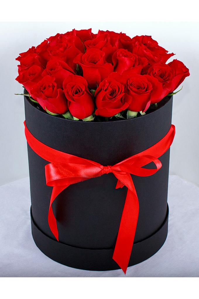 Kutu içinde 25 Gül Kırmızı