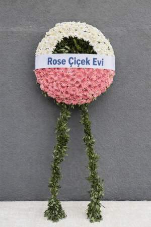 Pembe Beyaz Cenaze Çelengi
