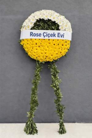 Sarı Beyaz Cenaze Çelengi