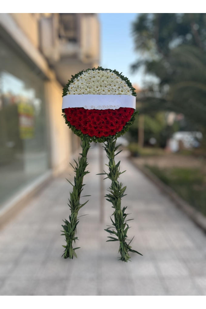 Tören Çelenk Kırmızı-Beyaz Tören Çelenk Kırmızı-Beyaz
